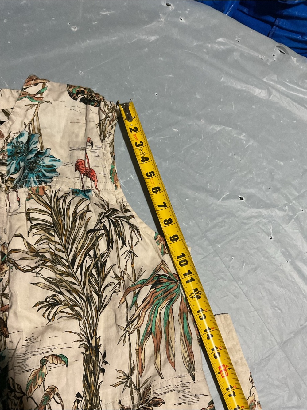 Sleeveless Cream Floral Button-Front Sundress - Picture 11 of 11